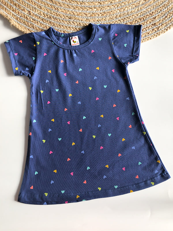 Little Heart Print Basic Frock (BAS4)