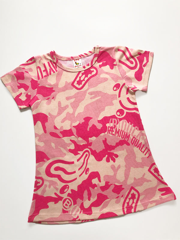 Baby Pink and Sandal Colored Basic Frock (BAS6)