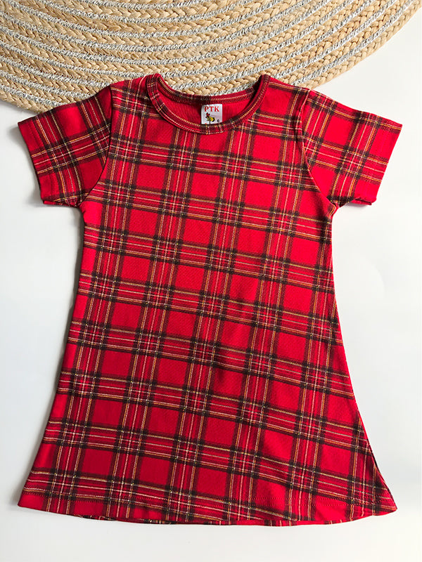 Tartan Print Basic Frock (BAS5)