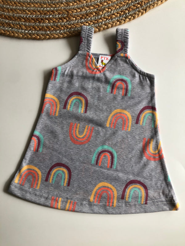 Boho print belt frock(BEL53)