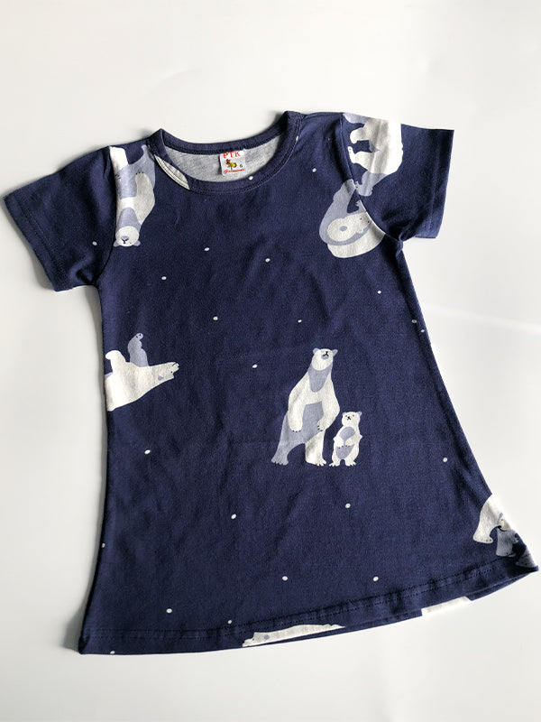 Polar Bear Print Basic Frock (BAS8)