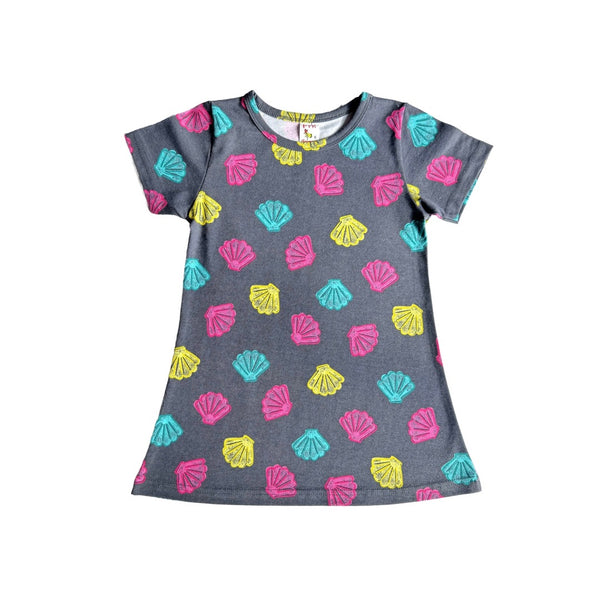 Grey coloured basic frock(BAS11)