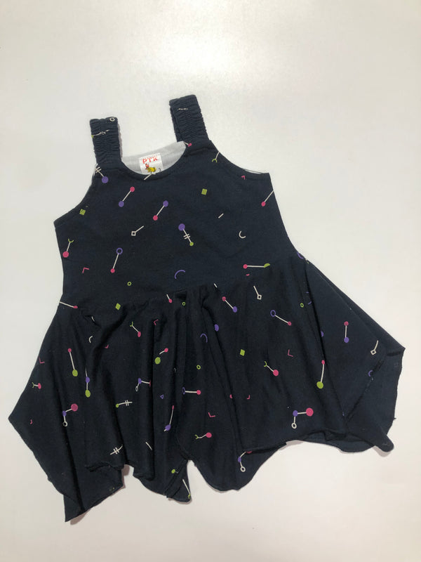 Black coloured asymmetric Frock(ASY23)