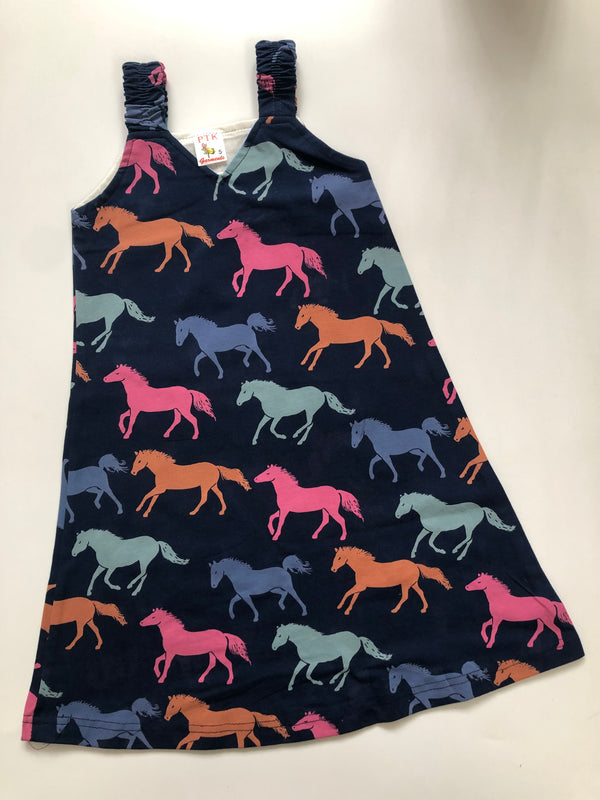 Horse print belt frock(BEL39)