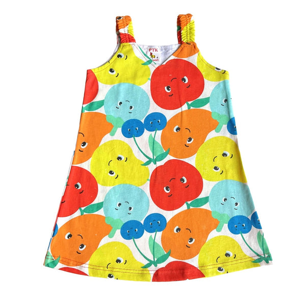 Fruits print belt frock(BEL74)