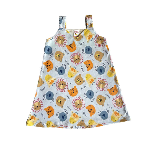 Roar animal print belt frock(BEL61)