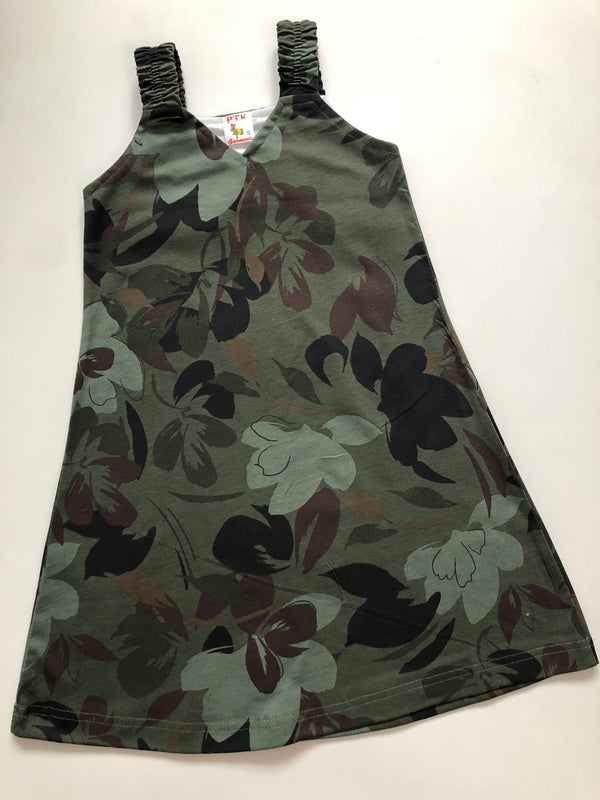 Bottle green coloured belt frock(BEL40)