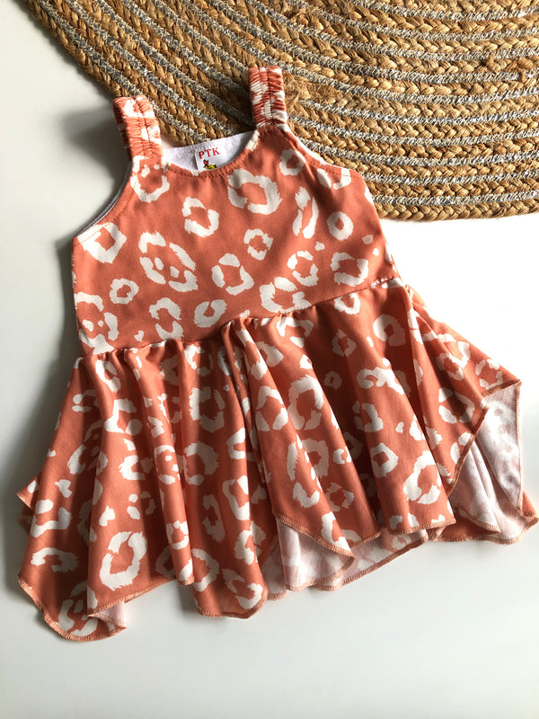 Warm Red Colored Asymmetric Frock (ASY15)