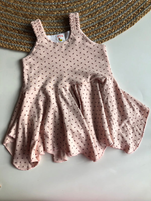 Light pink asymmetric frock (ASY4)