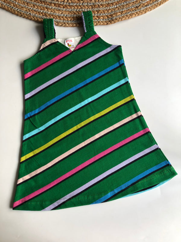 Dark green colour belt frock(BEL35)