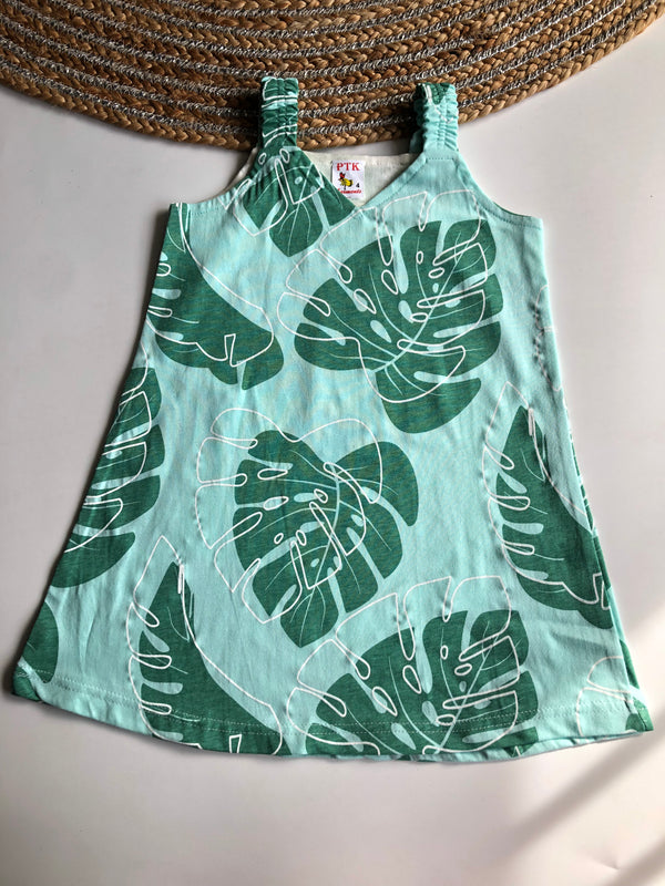 Leaf Line Art Print Belt Frock (BEL17)