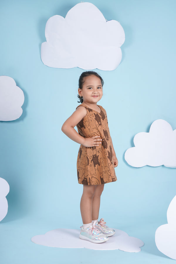 Bear Print Belt Frock (BEL1)