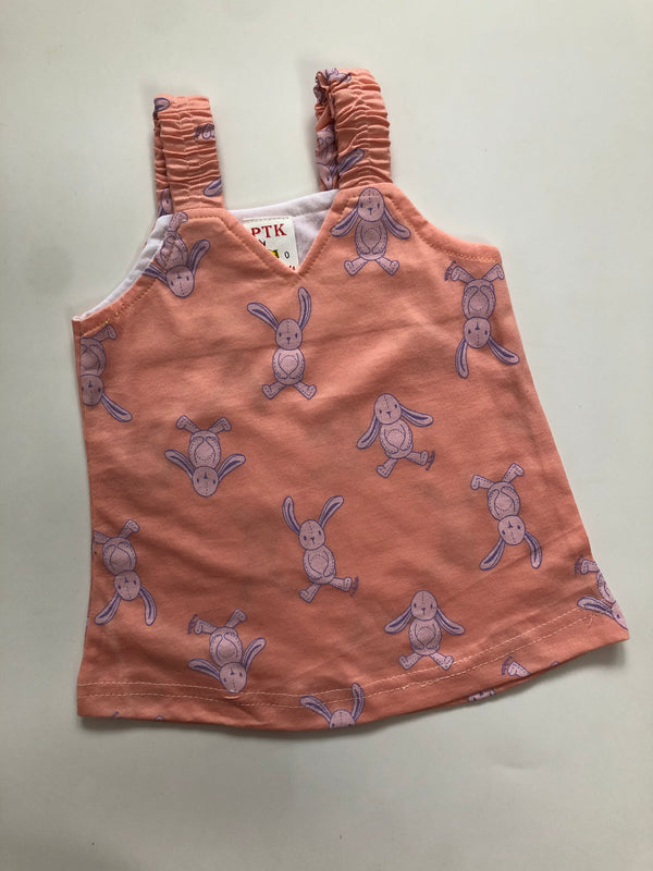 Bunny Print Belt Frock (BEL22)