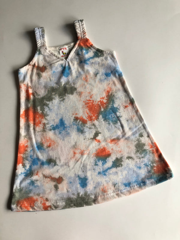 Multi Colored Abstract Print Belt Frock (BEL8)