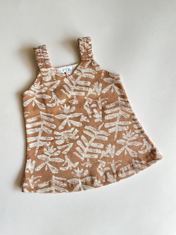 milk chocolate coloured belt frock(BEL28)