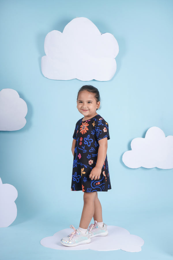 Minimal Art Design Printed Basic Frock (BAS1)