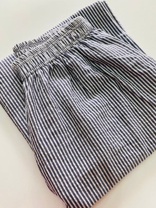 Grey striped plazzo pant
