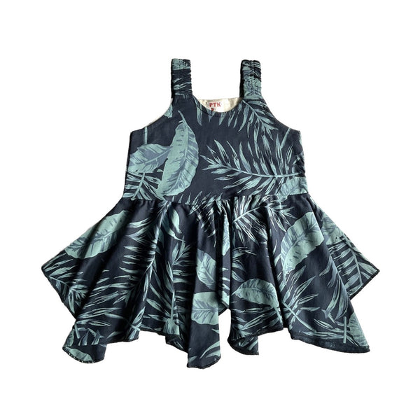 Tree print asymmetric frock(ASY65)