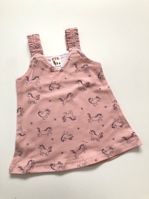 Unicorn print belt frock(BEL47)