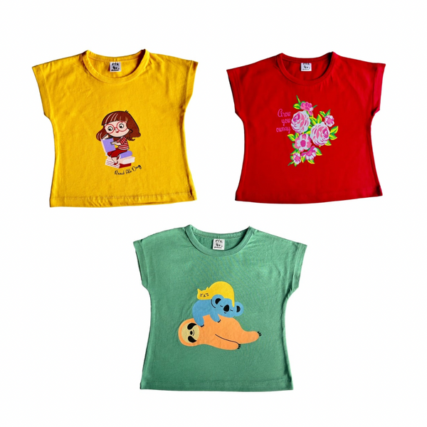 Flat sleeve top combo(3-4 years)