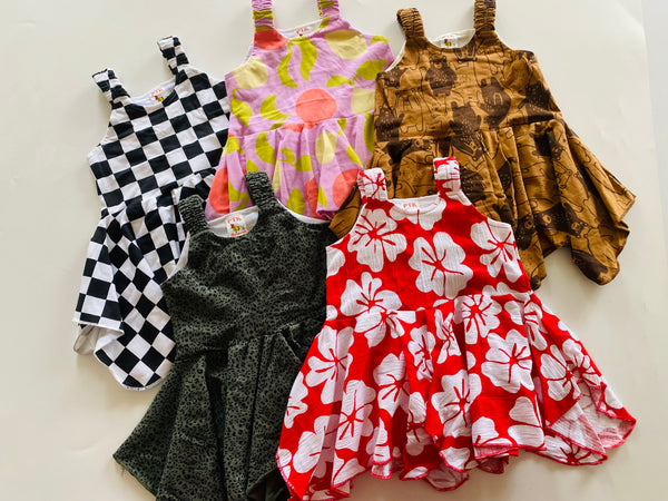 Asymmetric frock combo-1(size -s)(1-2 years)